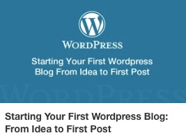 CW Starting your First Wordpress Blog